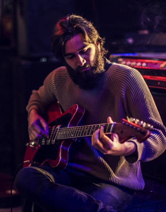 Man Playing the Guitar