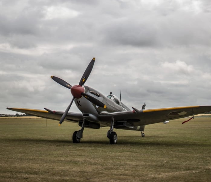 Spitfire at the airfield